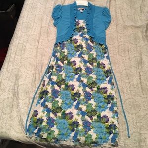 Blue Floral Easter Dress
