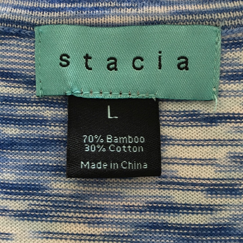 STACIA top size large 70% Bamboo 30% Cotton,