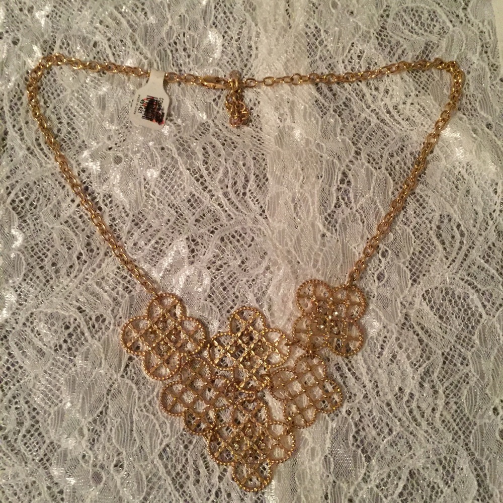 Gold floral necklace