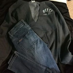 Hoodie and celebrate pink jeans