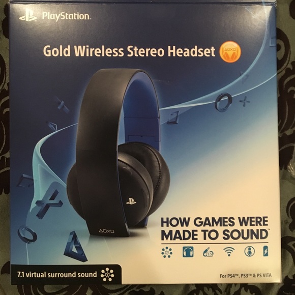PlayStation Gold Wireless Gaming Headset - Picture 1 of 8