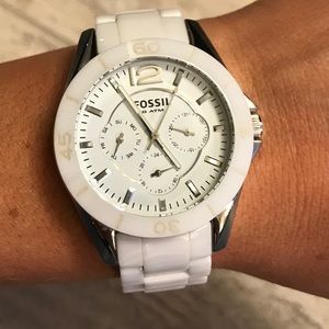 White Ceramic Strap Fossil Watch White Ceramic Strap Fossil Watch