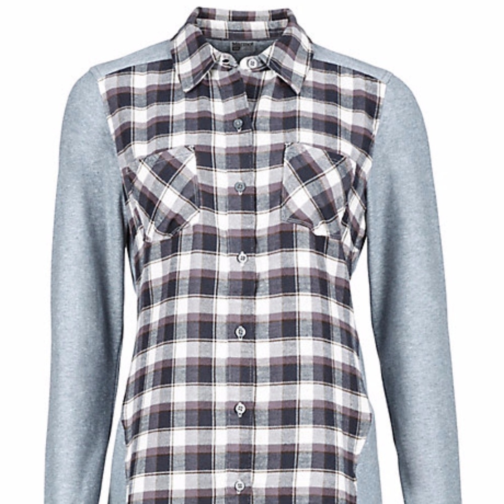 SOLD Marmot Grey Lani Flannel Long Sleeve Shirt