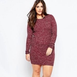 {NEW} BRAVE SOUL Burgundy Ribbed Sweater Dress {NEW} BRAVE SOUL Burgundy Ribbed Sweater Dress