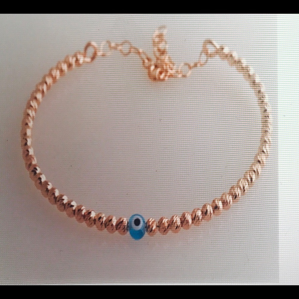 Sterling silver evil eye bangle