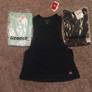 3 Reebok CrossFit muscle tanks: 3 colors