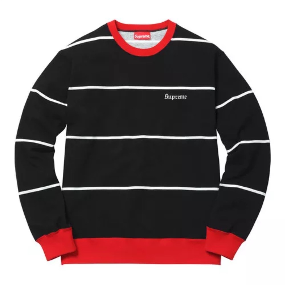 Brand new Supreme strip crewneck