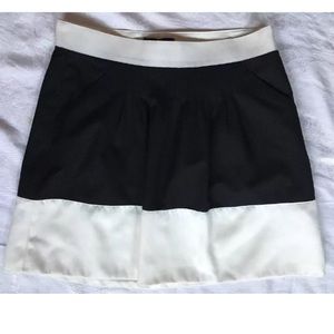 Limited Black White Color Block A-Line Skirt Sz 2 Limited Black White Color Block A-Line Skirt Sz 2
