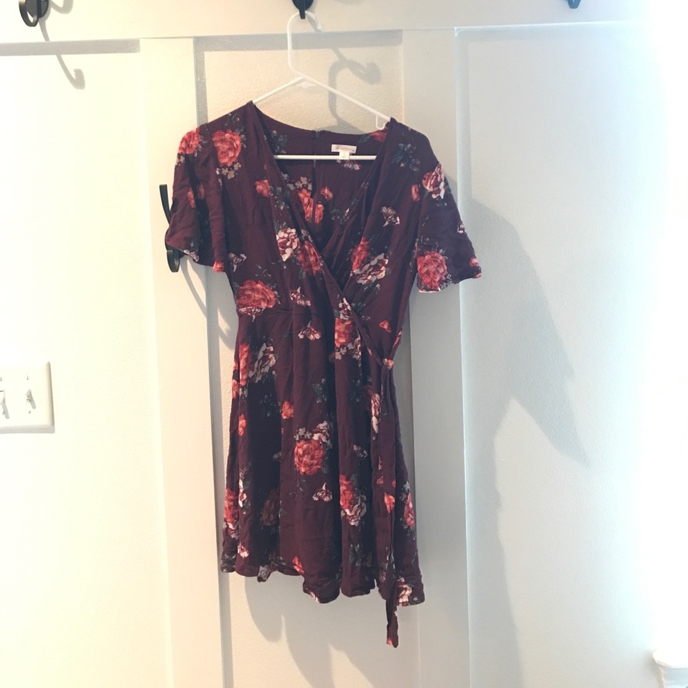 Floral wrap dress