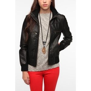Urban outfitters vegan leather bomber jacket Urban outfitters vegan leather bomber jacket
