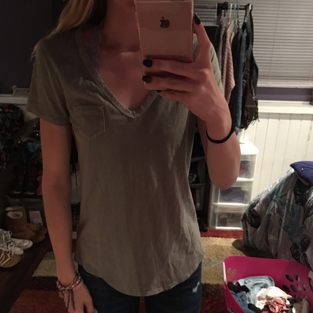 camp green tee