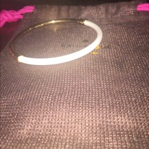White and Gold Kate Spade Bangle