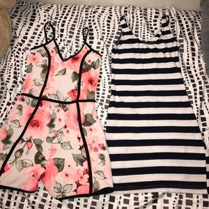 Floral Romper & Striped dress ✨
