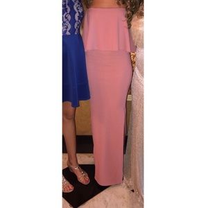 Pink side split maxi dress Pink side split maxi dress