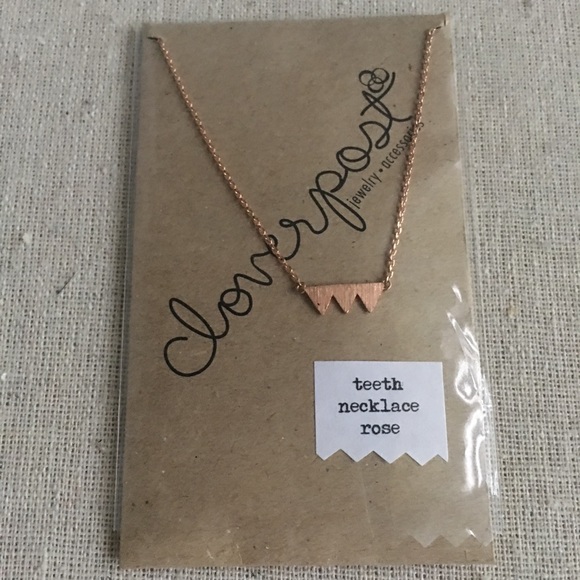 Cloverpost Jewelry - Cloverpost Rose Gold Teeth Necklace