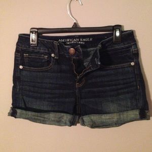American Eagle Dark Wash Denim Shorts
