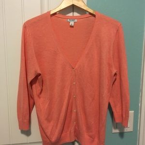Old Navy lightweight coral color cardigan.