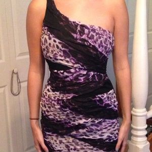 Misses Dress, leopard print purple