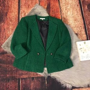 Cabi ivy emerald & green Wool/ tweed jacket sz 8 Cabi ivy emerald & green Wool/ tweed jacket sz 8