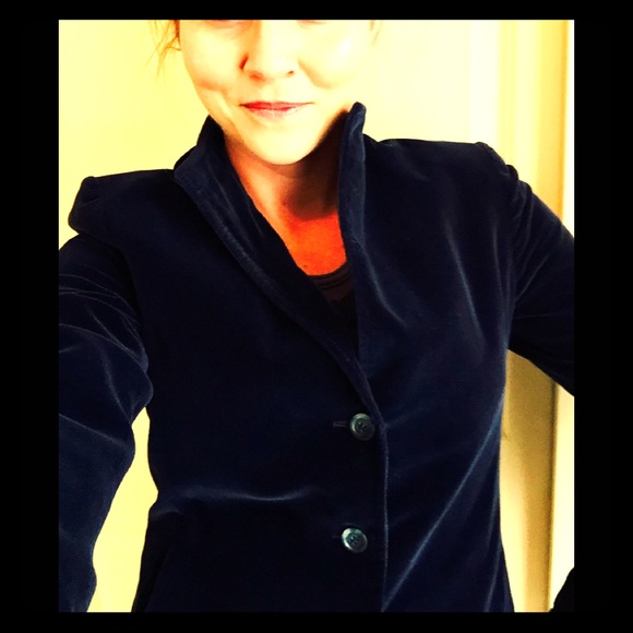 John Meyer Jackets & Blazers - Vintage 1970s blue velvet jacket from John Meyer