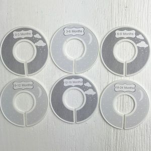 Moon and stars baby closet dividers set of 6
