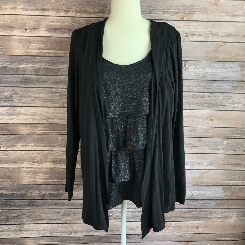 Lane Bryant Cardigan With Built-in Tiered Tank