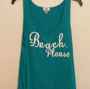 Old Navy teal tank XL