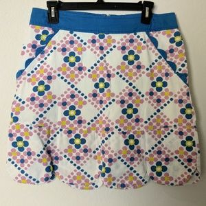 Fossil skirt scalloped hem size 6 floral Fossil skirt scalloped hem size 6 floral