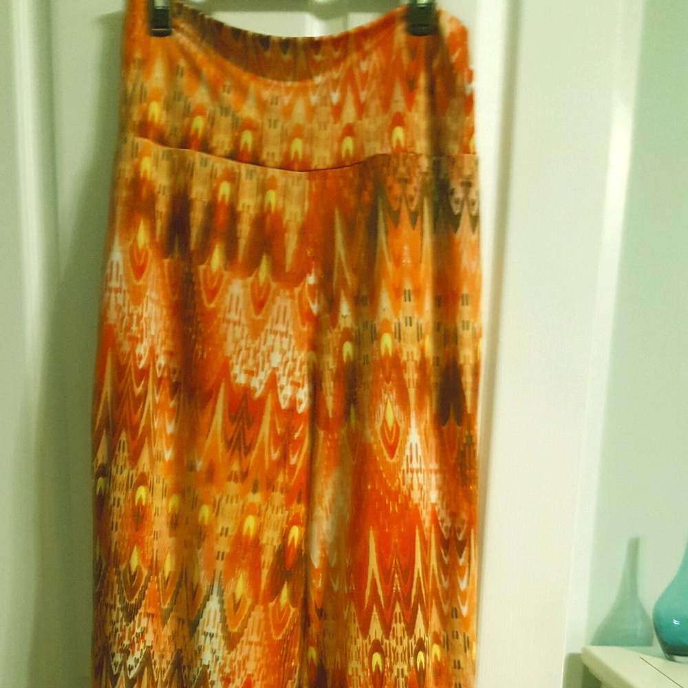 Zac & Rachel polyester flowy chic pants
