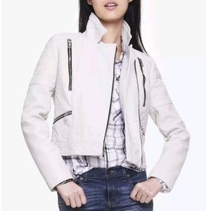NWT Express White Faux Leather Biker Jacket M NWT Express White Faux Leather Biker Jacket M