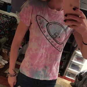 tie dye alien shirt