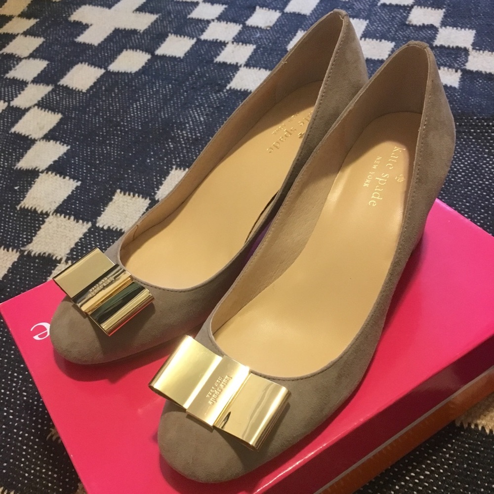 Kate Spade Dijon Bow Pumps Heels Suede Size7