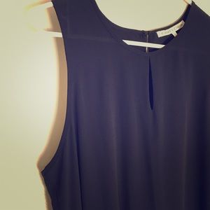 Violet & Claire L Sleeveless Top. Navy blue.