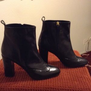 NEW Delman "Folly" black zippered calf boot Sz 10m