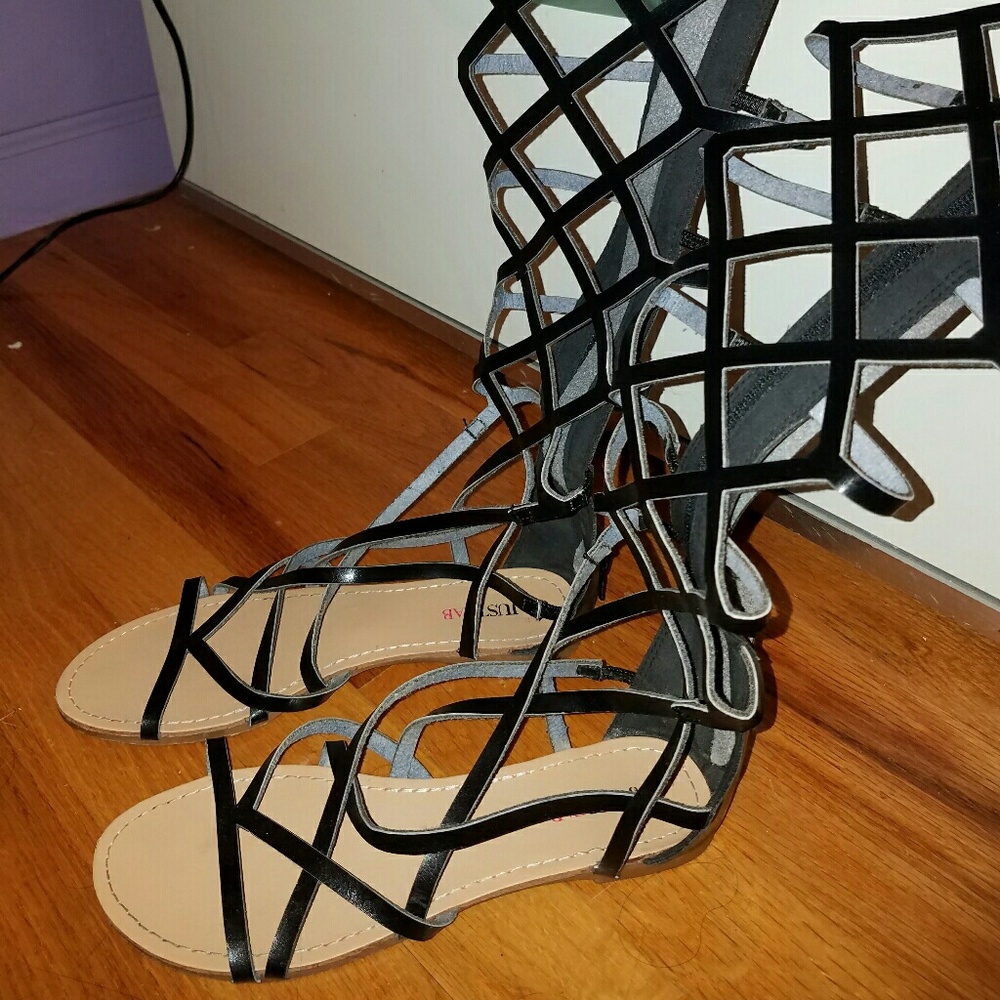 JustFab Black Gladiator sandals