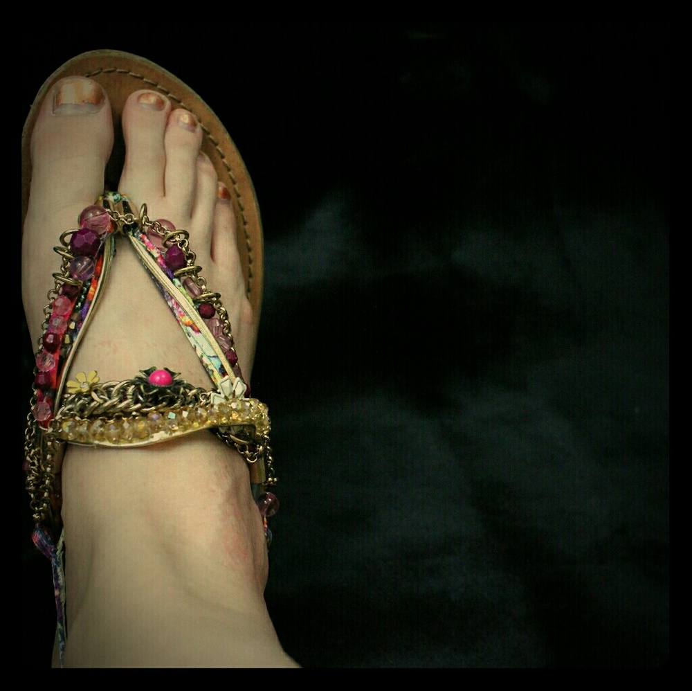 Beaded sandals