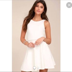 Lulu's Ivory Skater Dress