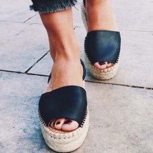 Alohas Ibizas Platform Espadrilles Black