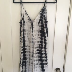 Navy blue and white tie die dress