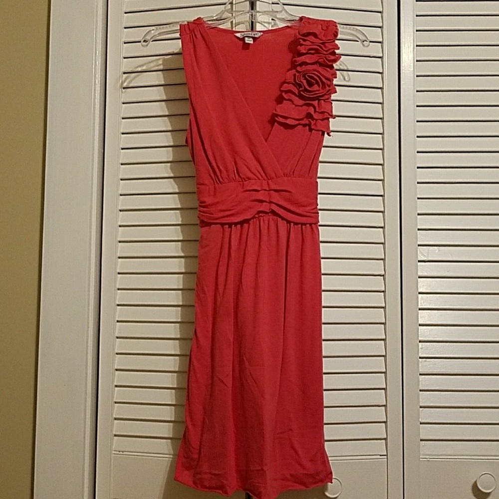Coral Midi Dress