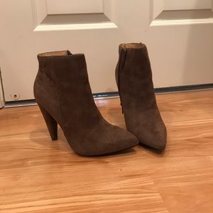 Brown Suede Booties