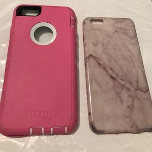 iPhone 6+ otterbox and marble print case
