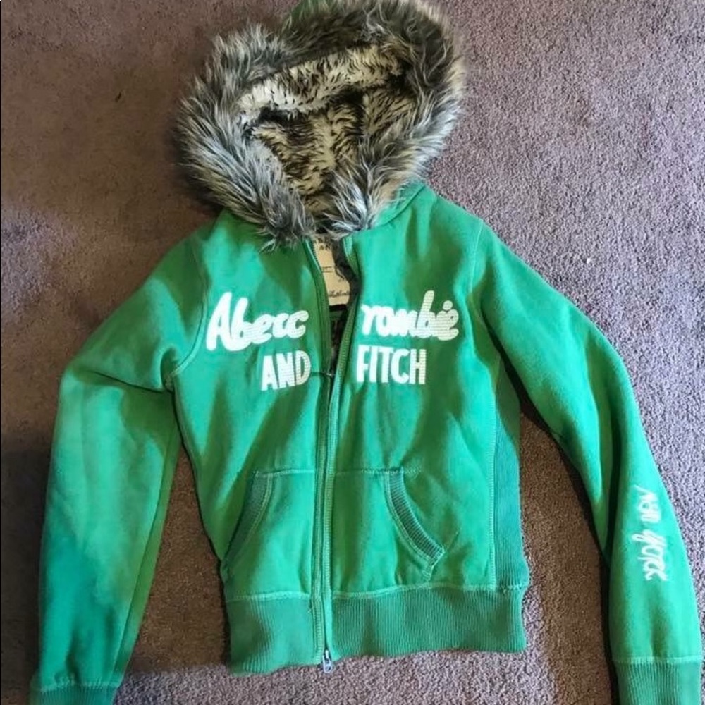 Abercrombie and fitch fur zip up