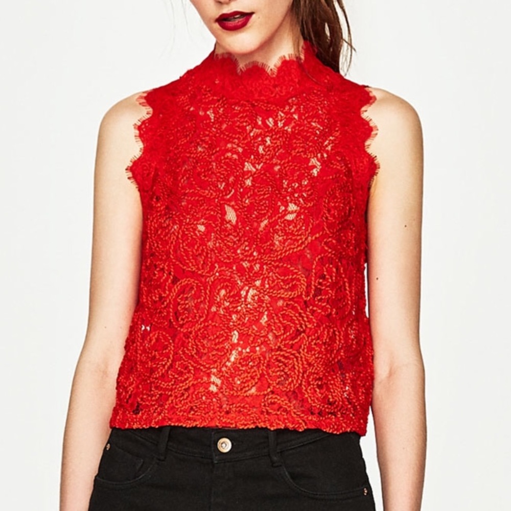 Zara lace top