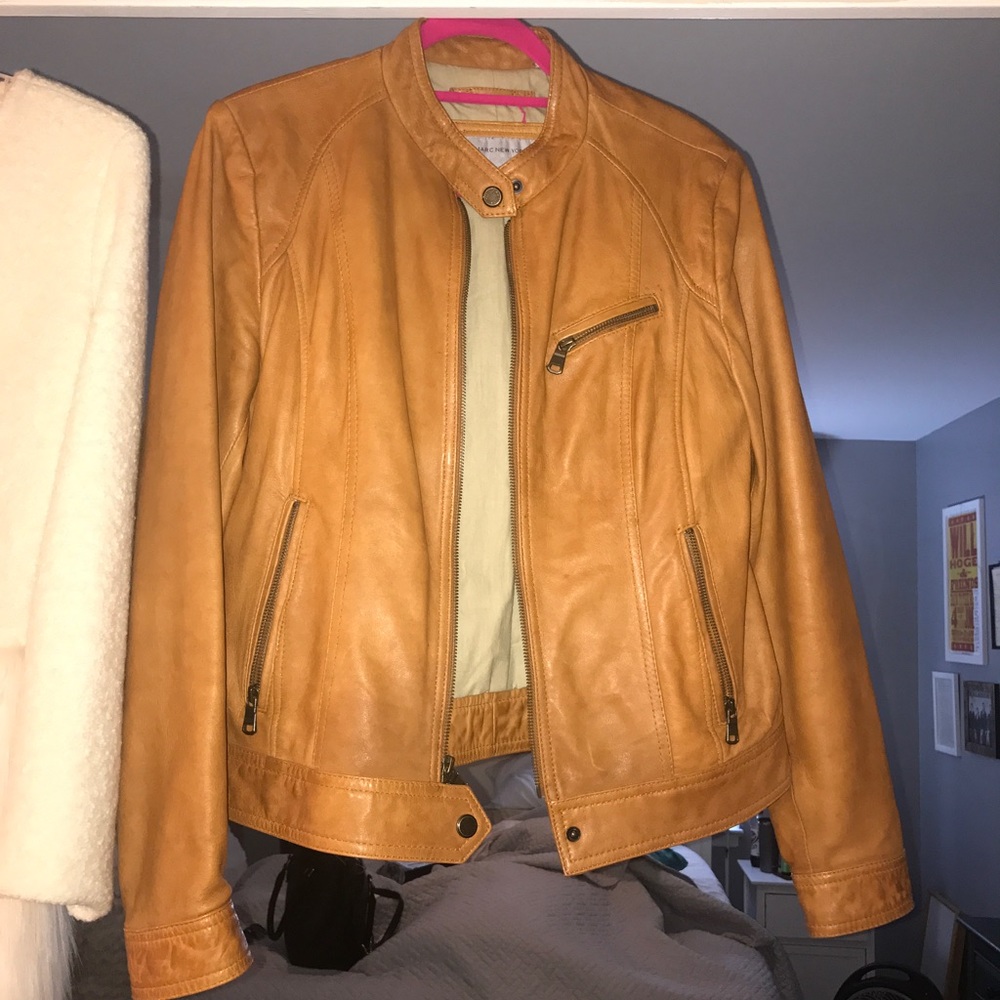 Marc New York, Andrew Marc camel leather jacket