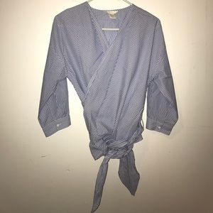 Wrapover Cotton Blouse H&M Wrapover Cotton Blouse H&M