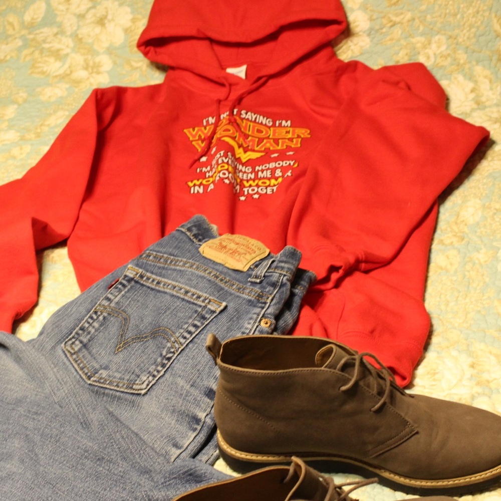 Red "Wonder Woman" Hoodie NWOT