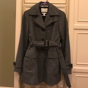 Gray Wool Pea Coat - Banana Republic