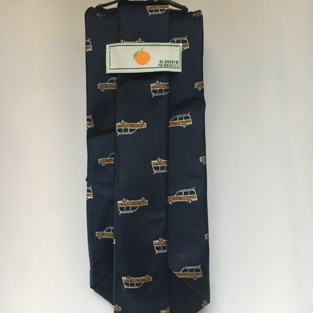 Navy Woody Club Tie