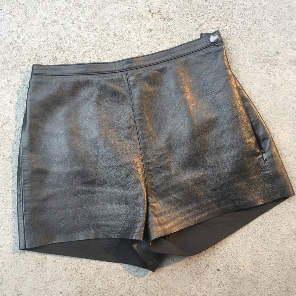 american apparel leather hot shorts